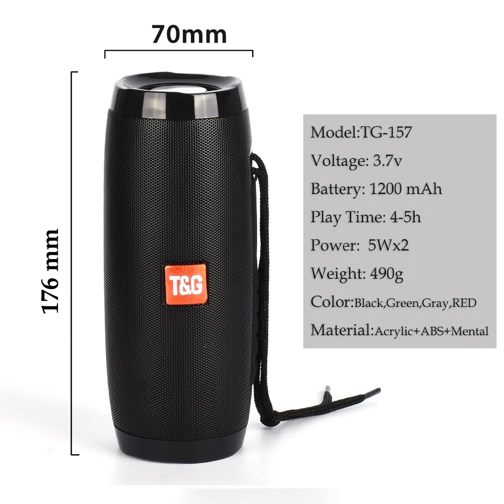 10 Вт портативный динамик бас светодиодный Bluetooth Колонка HiFi звуковая панель