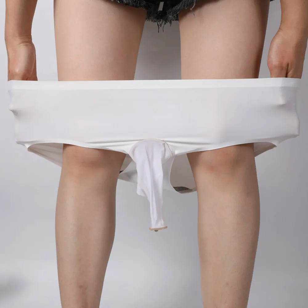 Мужские трусы-шорты из вискозы с мягким гладким мешочком для пениса |