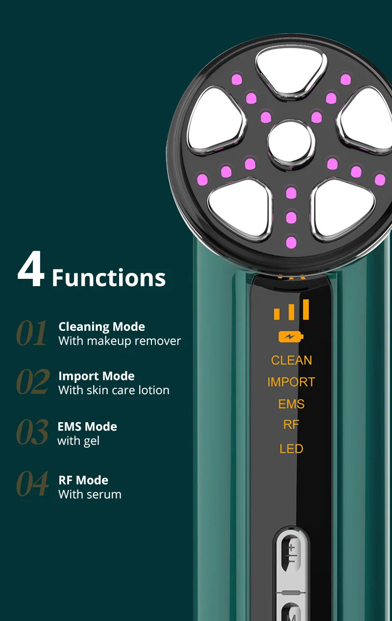 Светодиодный фотон Радио Частота Красота устройств RF внимательности кожи