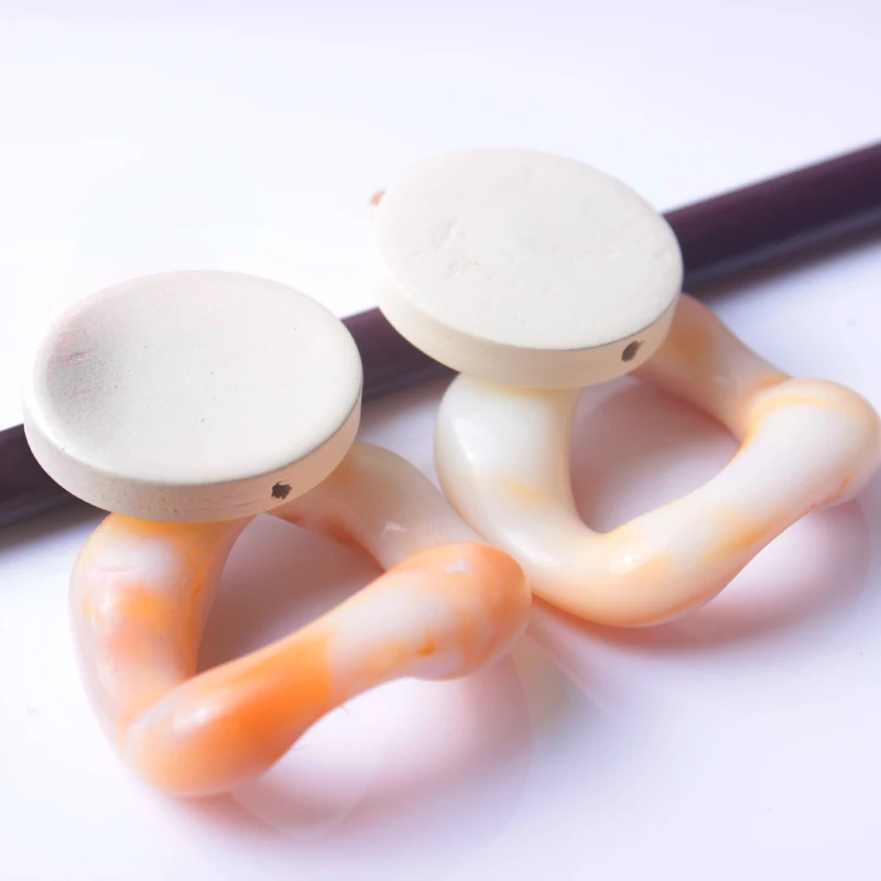 Новые корейские большие акриловые Клипсы Серьги для женщин ювелирные изделия