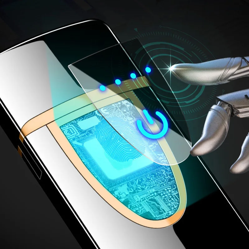 Зажигалка для зарядки сенсорная Индукционная ветрозащитная электронная тонкая