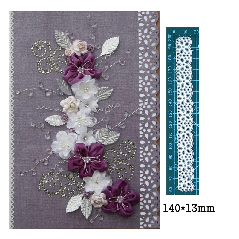 Металлический Трафаретный вырубной штамп травления в полоску с цветочным