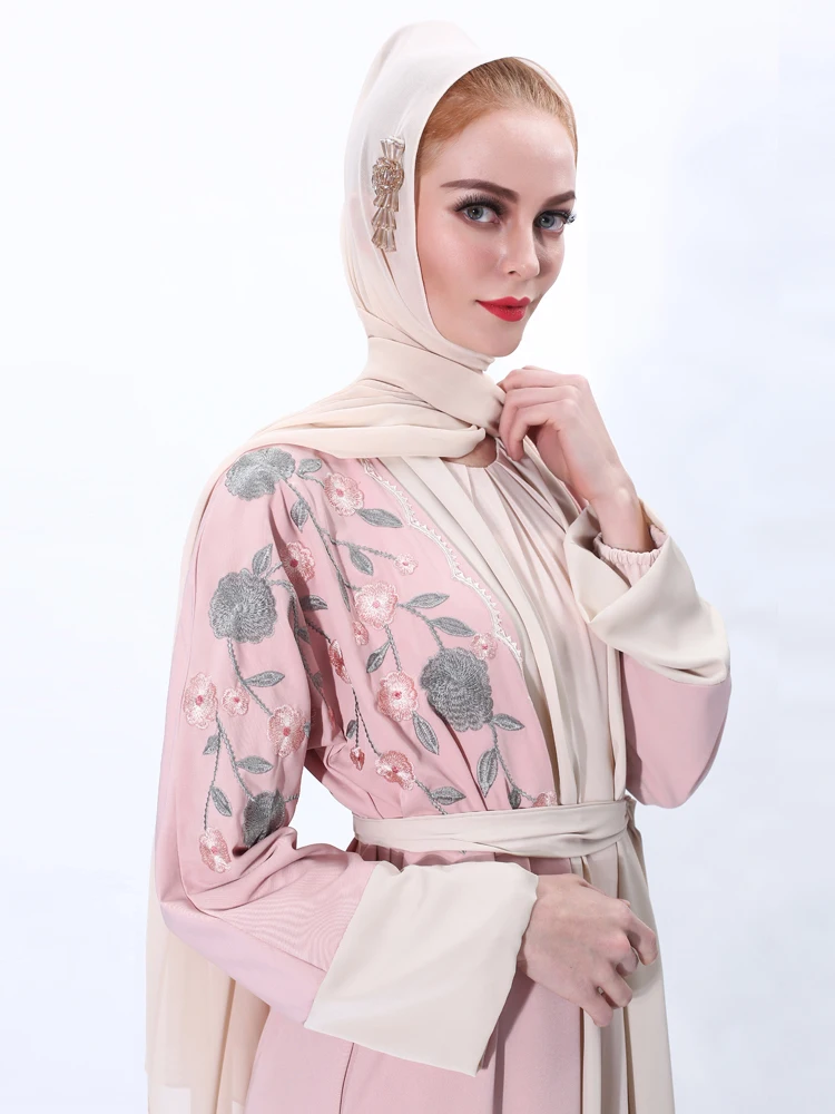 New Women Plain Open Abaya Dubai Kimono Cardigan Muslim Clothes Moslem Coat Dress Kaftan Caftan Islam Clothing De Mode Femm Lady