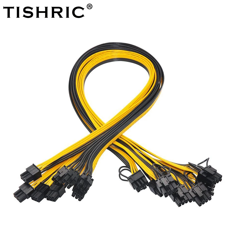 Кабель питания TISHRIC для графических карт 1-10 шт. 50 см 6 контактов PCI-e-8 (6 + 2) работы с