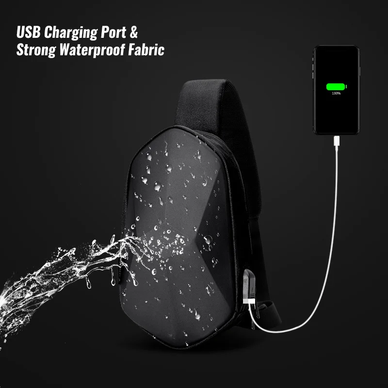 

DIENQI 2020 Summer Mini Men Bag Anti-theft Small Bag For Men Crossbody Bags USB Sling Belt One Shoulder Purse Bullcaptain Bags