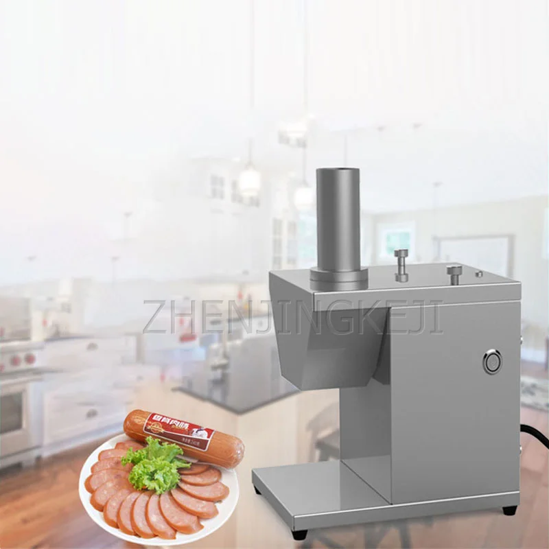 

Электрический колбасный нож 220 В, коммерческий Настольный слайсер из нержавеющей стали для домашних овощей и фруктов малой мощности, колбас...