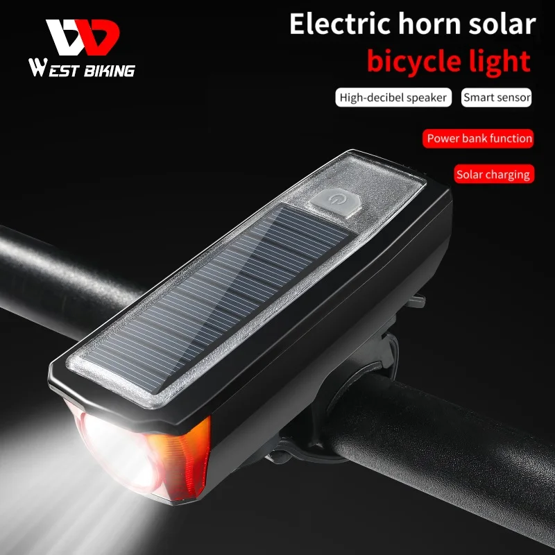

Фонарь велосипедный WEST BIKING на солнечной батарее с зарядкой от USB