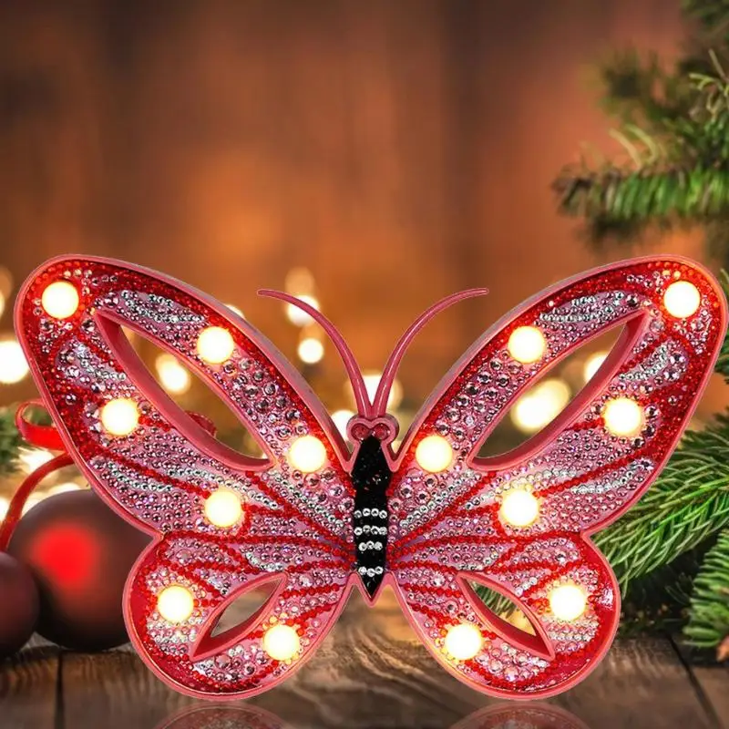 DIY полная дрель вышивка моделирующая лампа бабочка Специальная форма алмазная