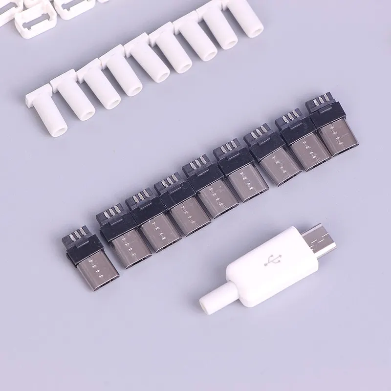 10 шт./компл. DIY Micro USB сварки Тип Мужской 5 контактный разъем Пластик