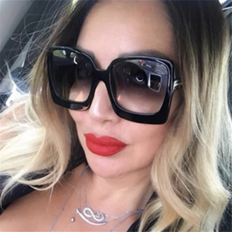2020 новые модные квадратные негабаритные солнцезащитные очки для женщин и мужчин