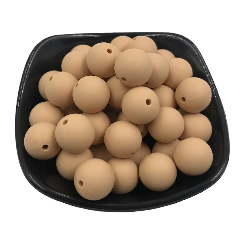 11 Lemon Comeon, 10 шт., 15 мм, круглые силиконовые бусины для прорезывания зубов, для ожерелья, Жевательная соска, цепочка, клипсы, бусины, мягкая текстура, силикон, уход за ребенком - Цвет: 11