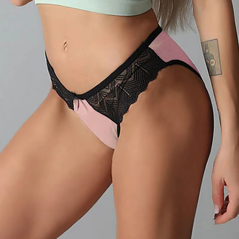 

New Women's Cotton Lace Panties Underwear Soft Girls Solid Color Briefs Sexy Sport Fashion Underpants Lingerie Female intimate