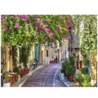 Diy камни в форме ромба Круглая Мозаика алмазов картина городской пейзаж Алмазная вышивка цветок 5d крестом Свадебные decorationZP-3083