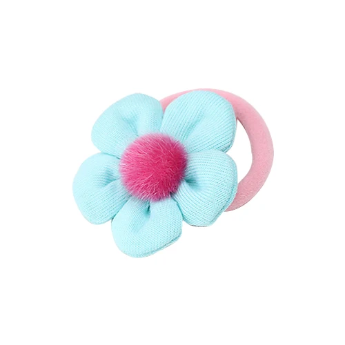 Blue Scrunchie M MISM 1 шт. резинки для волос с цветами для девочек заколки для волос для детей эластичные аксессуары ленты для волос для девочек - Цвет: Blue Scrunchie