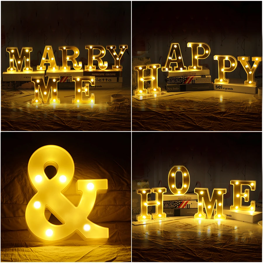 

DIY 3D Brief Licht LED Nacht Lichter 26 Englisch Festzelt Zeichen Alphabet Nacht Lampe Atmosphre Zu Hause Hochzeit Geburtstag D