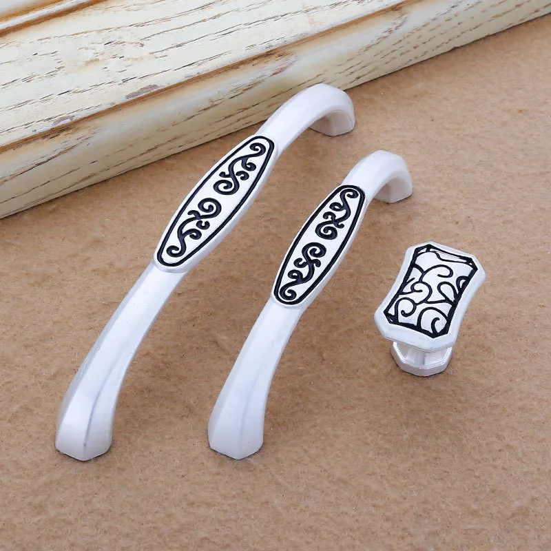 KK & FING Draw черные матовые Серебристые ручки для шкафа из цинкового сплава кухонные