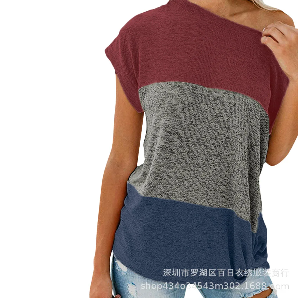 

ZOGAA New T Shirt Women Cotton Tops Wide Stripes Crop Tops Slim Fit T Shirt Harajuku Tshirt Summer Short Sleeve Korean Feminina