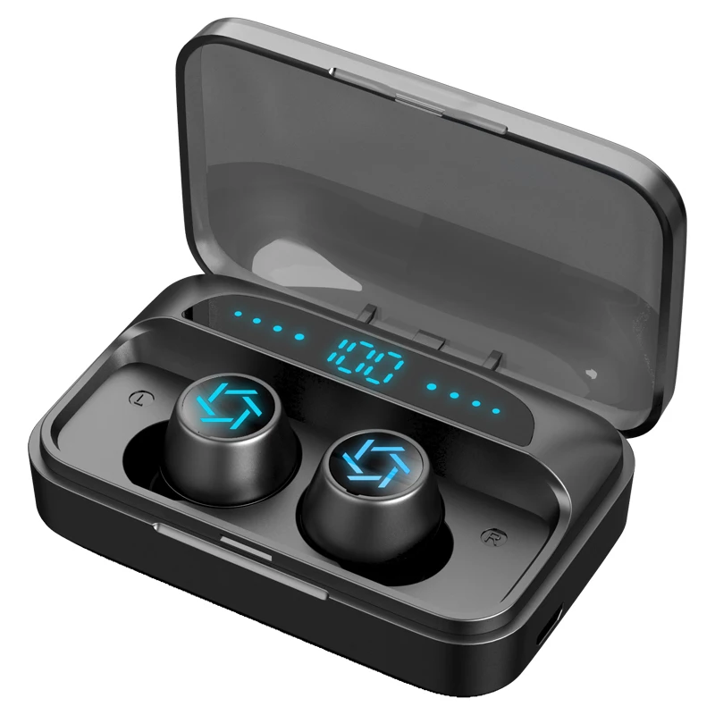 Беспроводные Bluetooth наушники с микрофоном TWS сенсорным управлением 9D