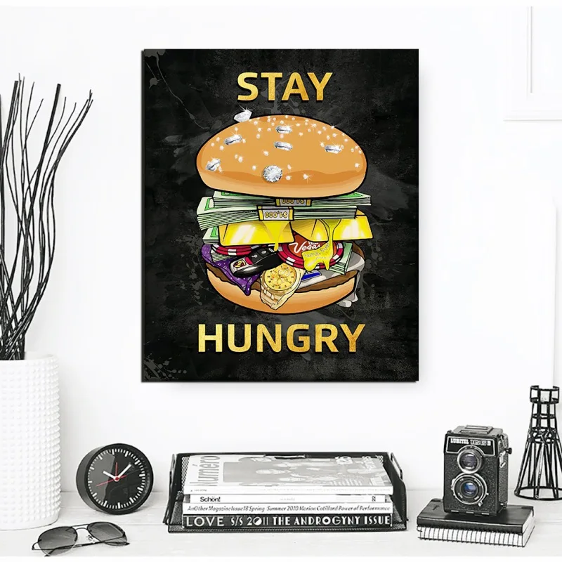 Плакаты и художественная печать на холсте картина неоновые деньги Декор для