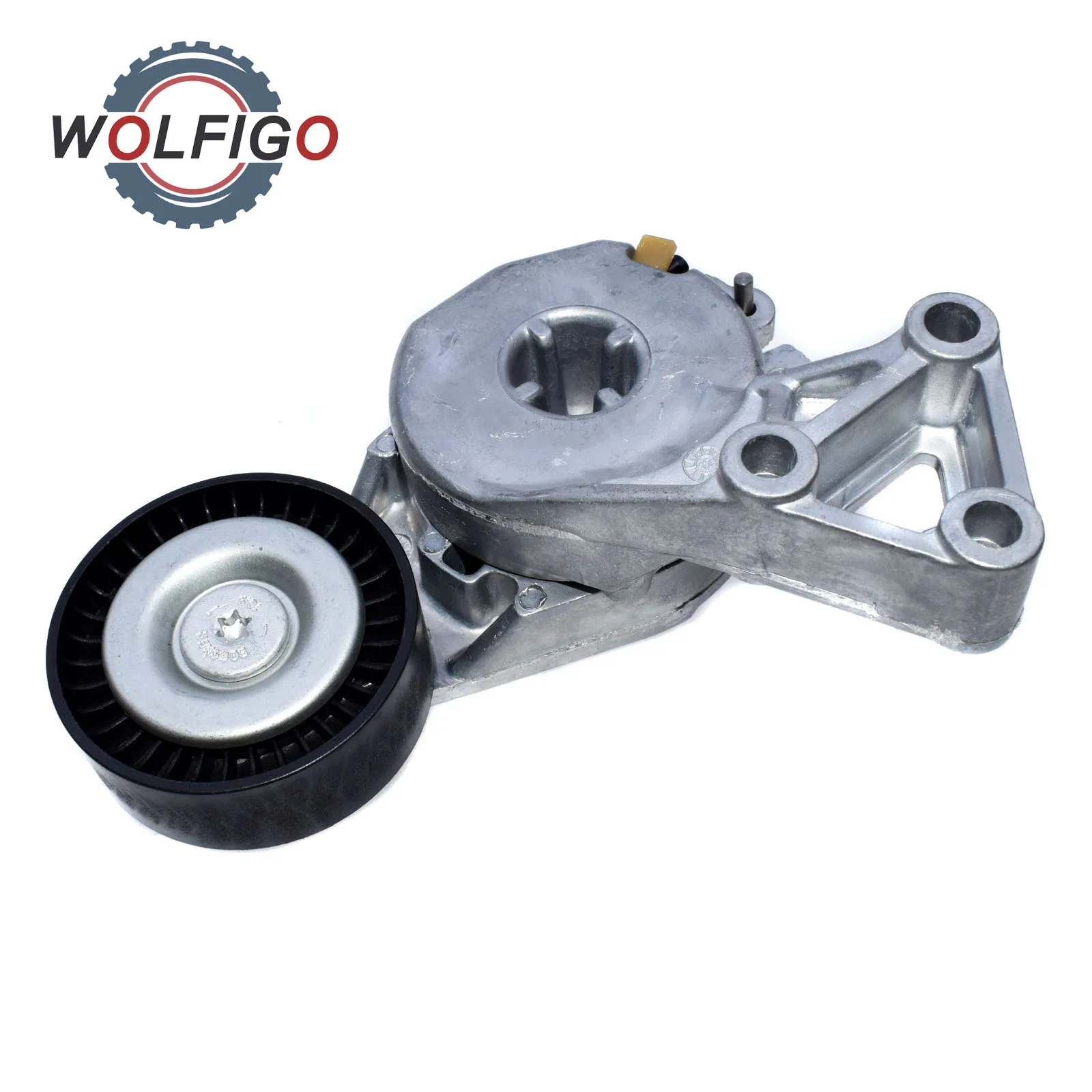 Натяжитель ремня ГРМ WOLFIGO с шкивом для Audi A3/S3 TT VW JETTA GOLF BEETLE EOS сиденье POLO LEON SKODA OCTAVIA