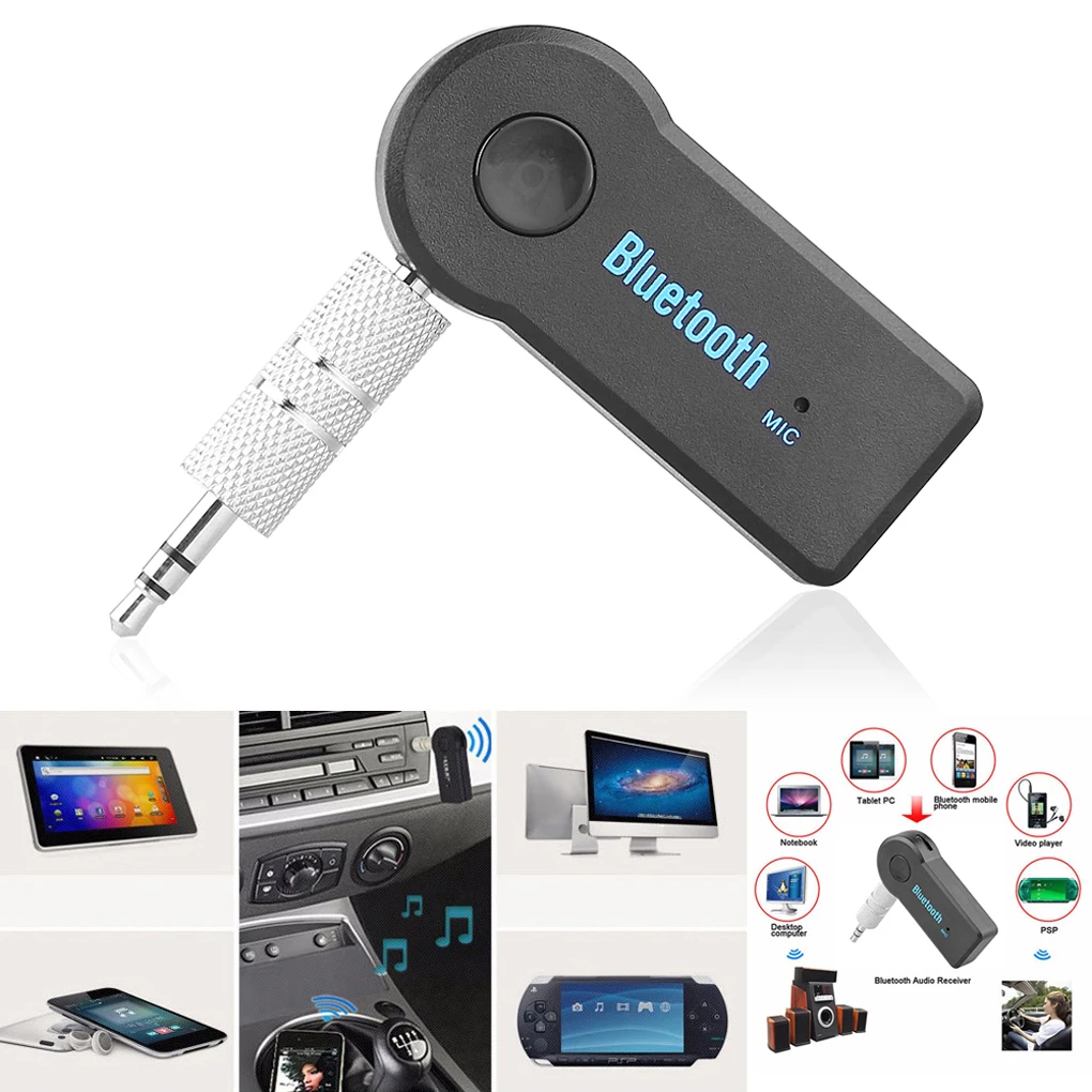 

Adaptador receptor y transmisor con Bluetooth-compatible 5,0, con conector de 3,5mm para audio y música de coche
