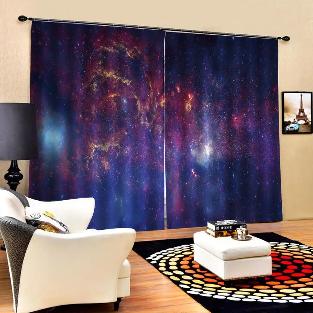

blue stars curtains Luxury Blackout 3D Window Curtains For Living Room Bedroom Blackout curtain