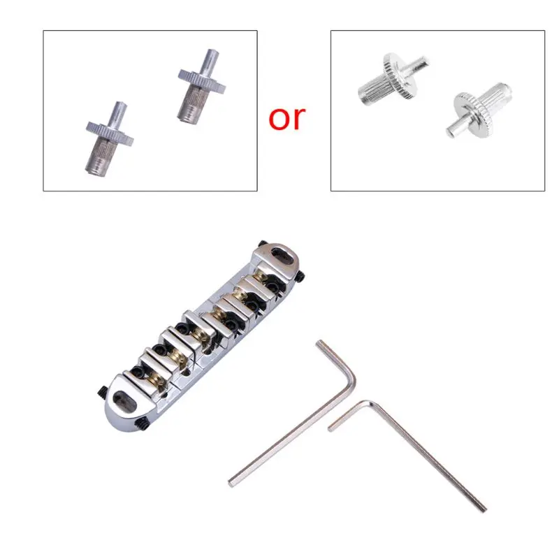 

Guitar Bridge Saddle Roller Locking Chrome For GB LP 6 string R66E