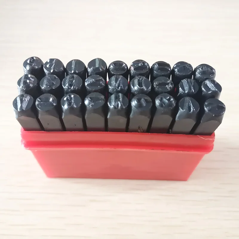 

27 шт./компл. Метрическая серия, 26 букв, 5 мм, стальной Штамповочный Инструмент для тиснения кожи, ручной инструмент «сделай сам», печать для гр...