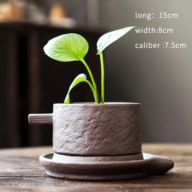 Новинка креативная керамическая зеленая кастрюля медные деньги трава