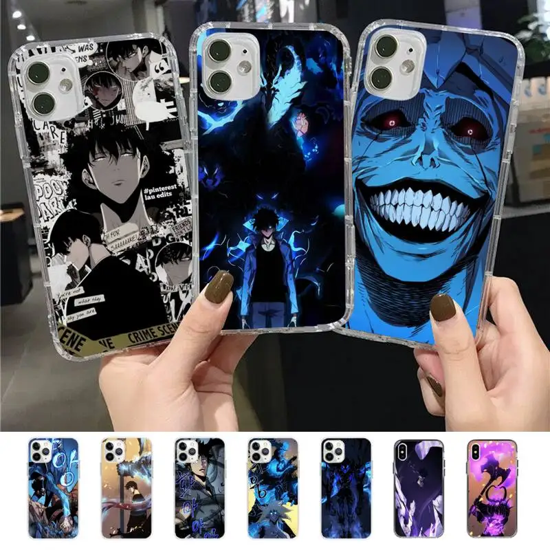 

Anime solo leveling Phone Case for iPhone 11 12 13 mini pro XS MAX 8 7 6 6S Plus X 5S SE 2020 XR