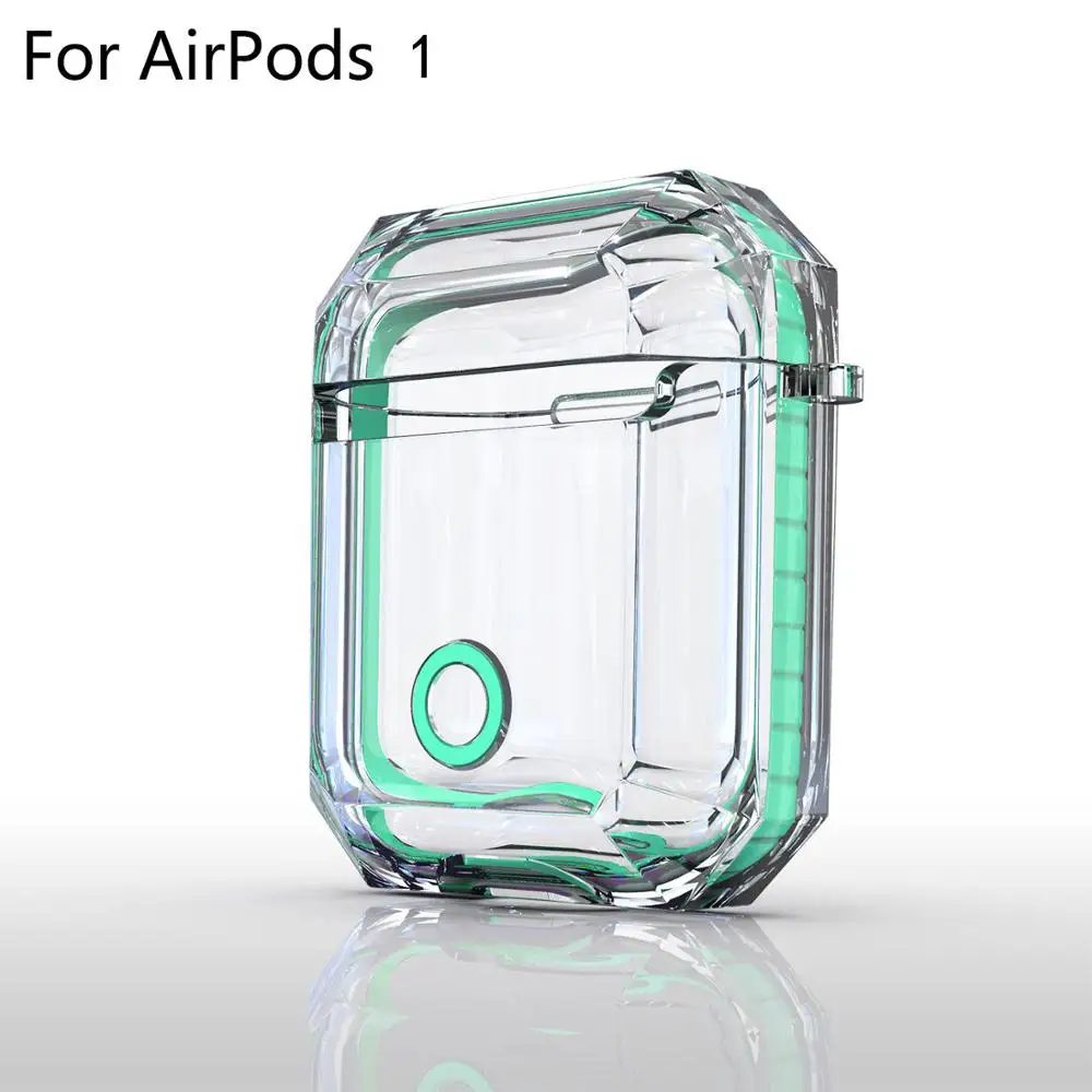 blue for 2 Мягкий прозрачный чехол для наушников Apple Air Pods, беспроводные наушники, защитный чехол, аксессуары для наушников, чехол для Airpod 1 2 - Цвет: blue for 2