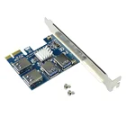 PCIE PCI-E PCI Экспресс Райзер-карта 1x до 16x1 до 4 USB 3,0 слот множитель концентратор адаптер