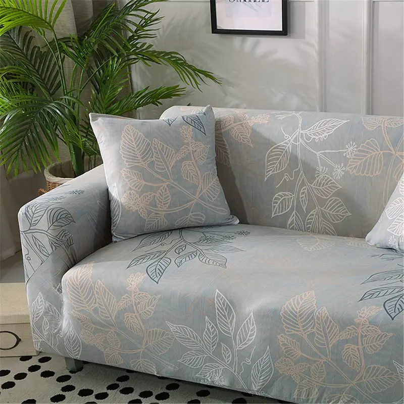 Silver Leaf Эластичная наволочка для подушки 45x45 см, наволочки для подушек, украшение для дома автомобиля, декоративные наволочки для дивана, кровати, 1 упаковка - Цвет: Silver Leaf