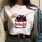 Женская футболка с принтом Nutella Kawaii в стиле 90-х Harajuku Ullzang