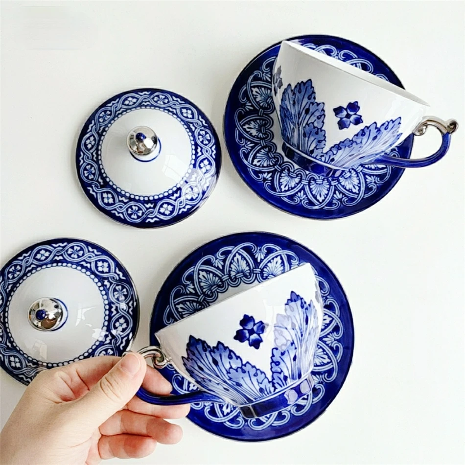 

Chinese Modern Porcelain Cup Saucer Simplicity Handmade Creativity Reuseable Tea Cups Coffee Ceramic Canecas Drinkware EK50BD