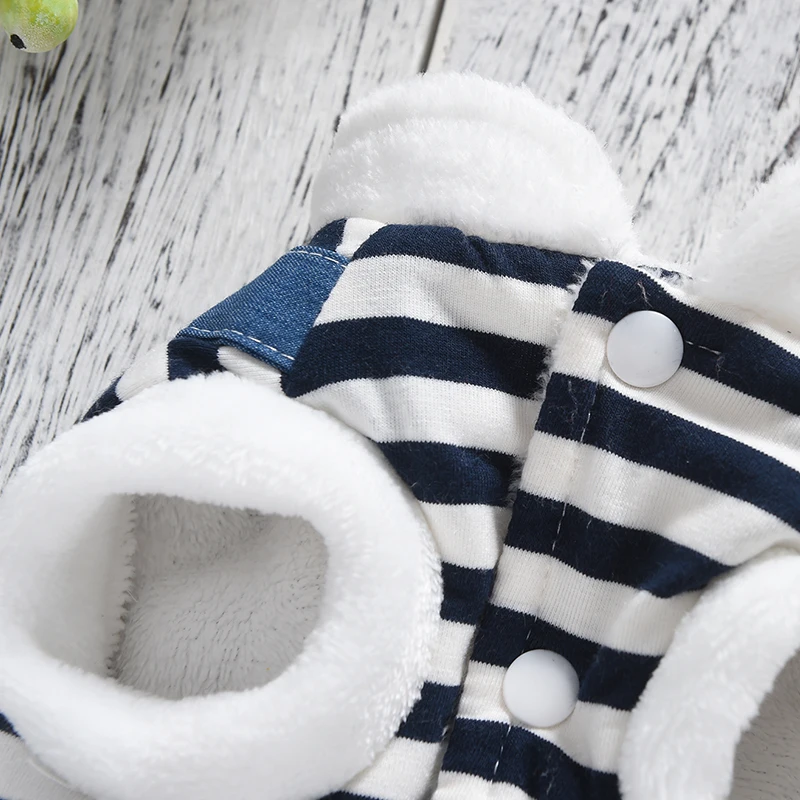 Полосатые зимние платья для собак джинсовая синяя юбка домашних животных