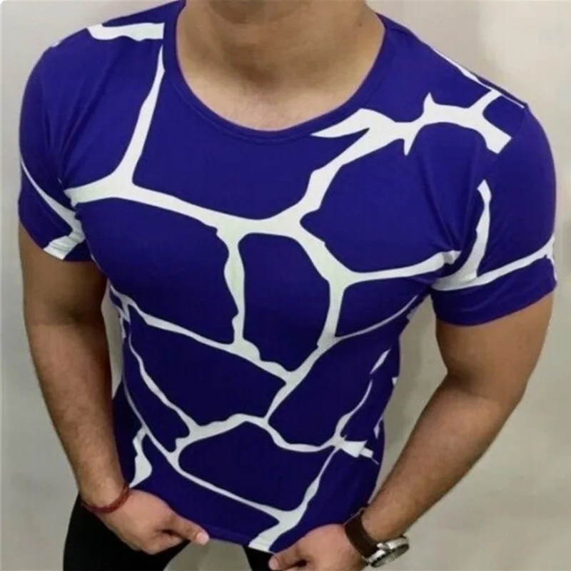 

Summer new style 3D printing men's T-shirt fashion round neck casual breathable short-sleeved men's shirt