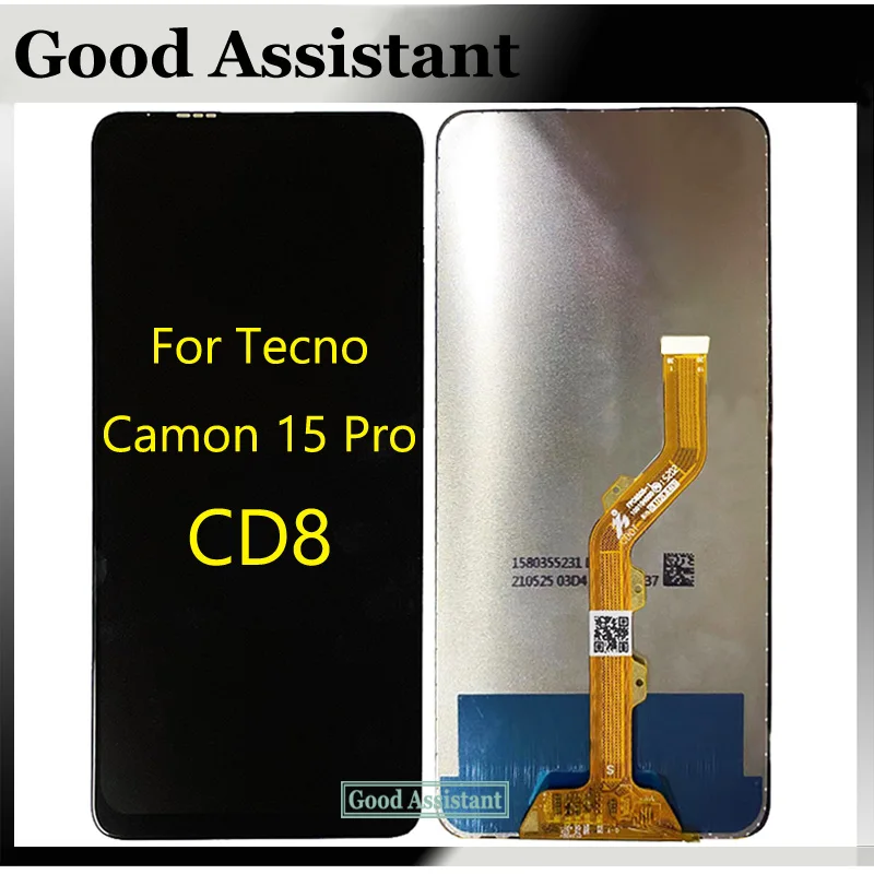 Высококачественный 5 5-дюймовый черный ЖК-дисплей для Tecno Camon 15 Pro CD8 детали замены |