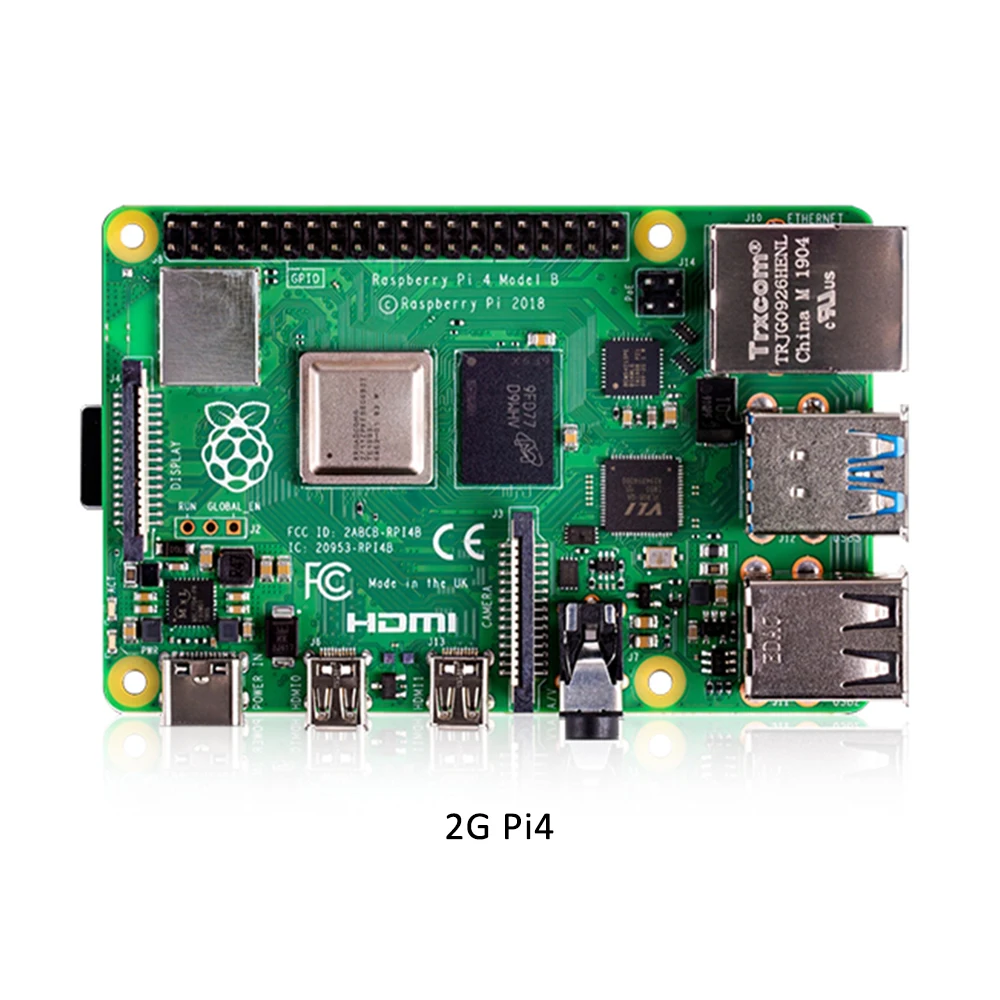 Новейший Raspberry Pi 4 Модель B 2 ГБ RAM Полный комплект: чехол + адаптер питания EU линия