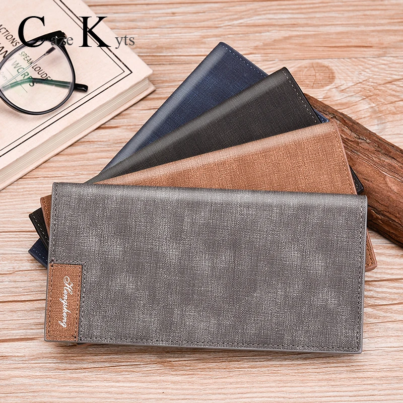 Новинка модные роскошные Брендовые мужские кошельки длинный деловой кошелек