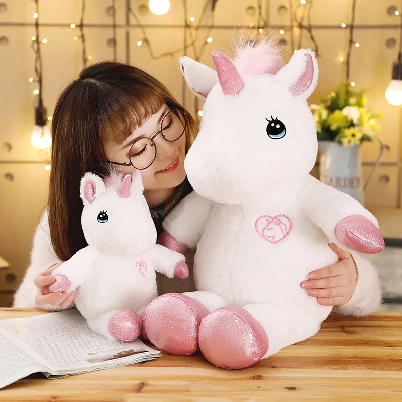 

35cm 65cm 80cm Lovely Unicorn Kawaii Soft Stuffed Unicorn Creative Birthday Girls Lovers Plush Doll Kid Toy Xmas Gift