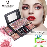 miss rose 2022 new 68 color eyeshadow box multi function makeup box lantejoulesmakeup tools gift makeup setmatte lip lipstick