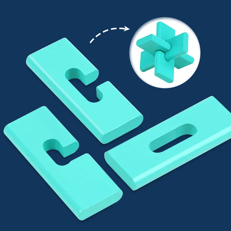 MITOYS 7 шт. замок 3D Деревянный Классический IQ деревянная головоломка Головоломка