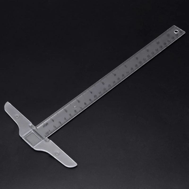 

Новинка 2021, пластиковая Т-квадратная Метрическая Линейка 30 см/12 дюймов, двухсторонний измерительный инструмент