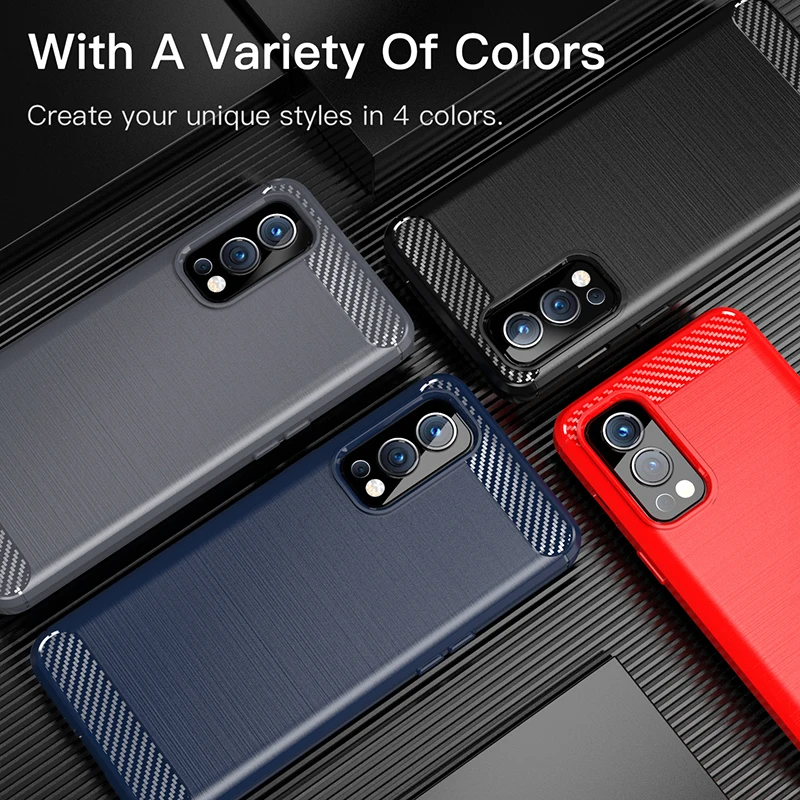 for oneplus nord 2 5g case fiber carbon shockproof silicone bumper phone cover for oneplus nord2 5g case for oneplus nord 2 5g free global shipping