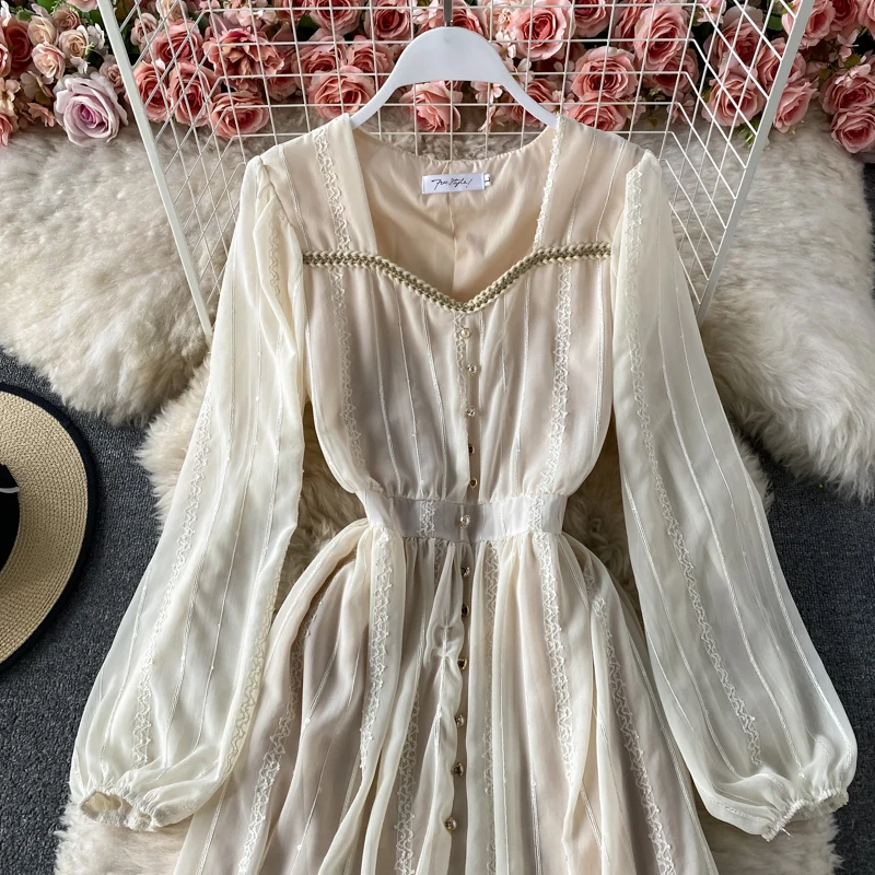 

JCHB 2021 High Quality Woman Dress Vintage Elegant Dresses for Women Long Sleeve Dress Spring Autumn Vestido De Mulher Pph3465