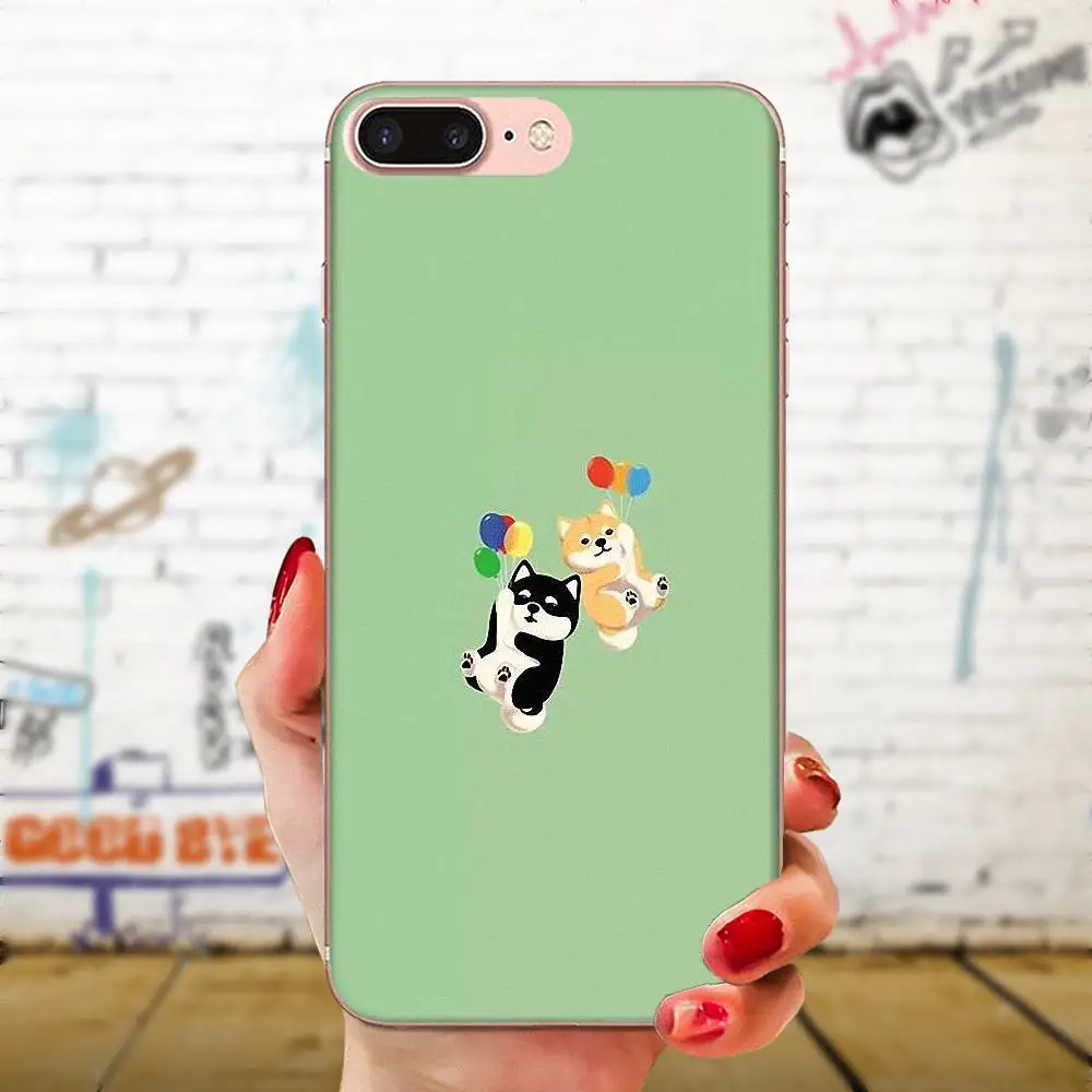 Милый рисунок из мягкого ТПУ Шиба ину для huawei P7 P8 P9 P10 P20 P30 Lite Mini Plus Pro Y9 Prime P Smart Z 2018