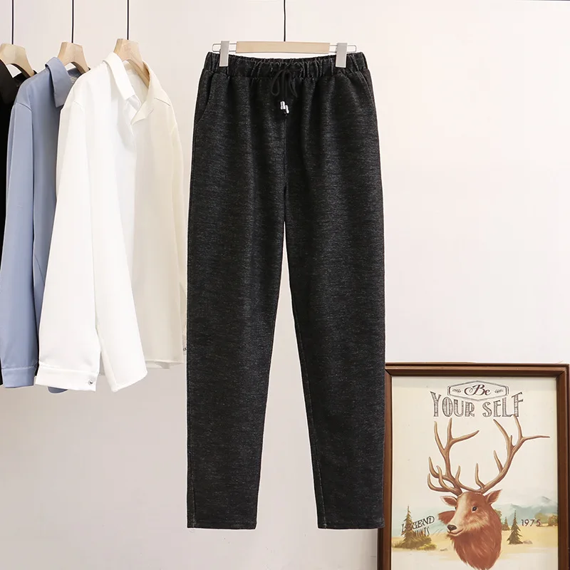 Женские джинсы-шаровары эластичные вязаные джинсовые брюки размера плюс для