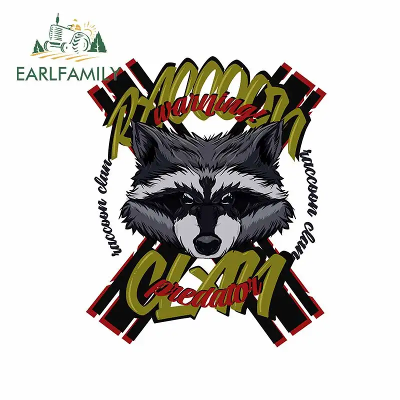 EARLFAMILY 13 см x 10 9 Смешные 3D наклейки на автомобиль с кланом енота заднее ветровое