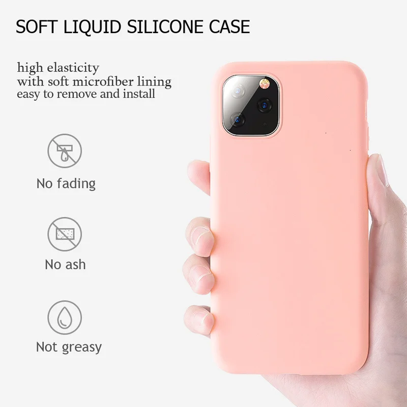 Оригинальный жидкий силиконовый чехол для apple iPhone 11 Pro Max Xs 6 6S 7 8 plus X XR Мягкий